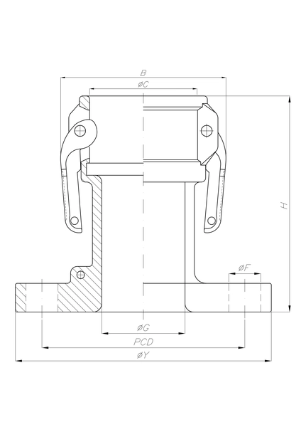 Coupler with Fixed Flange with TABLE